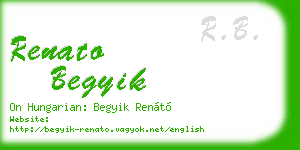 renato begyik business card