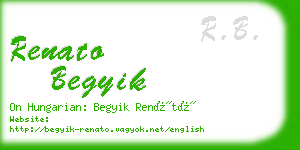 renato begyik business card